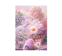 (As show, One size) Pink Color30x40 Cm 5d Full Diy Diamond Painting,Dream Flower Composition Diamond Painting Diy Diamond Rhinestone Canvas