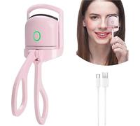 (As show, One size) Pink Model Electric heated eyelash curler with pads, heated eyelash curler for makeup, professional eyelash curler for all eye shapes, ideal gift for