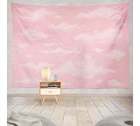 (As show, One size) Pink Sky Tapestry ,Lshtar Decor Tapestry Cute Heaven Pink Sky Cloud Air Backdrop Beautiful Beauty Bright Day Wall Hangin