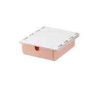 (As show, One size) (Pink) Under Desk Drawer, Hidden Drawer Storage Drawer, Desk Organizer, Punch-Free Under Table Drawer, Self-Adhesive Drawer Organizer for Office, Home