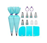 (As show, One size) Piping bag set, 15 piece piping bag kit, perfect for decorating your cupcakes and muffins