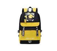 (As show, One size) Pokemon backpack waterproof schoolbag with reflective strip large capacity backpack casual backpack junior high school schoolbag with pendantcute yell