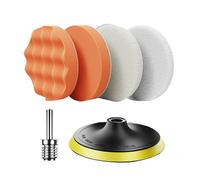 (As show, One size) Portable Car Polishing Pad Applicator Abrasive Drill Adapter Sponge Attachment Polisher Auto Waxing Power Tool Accessory 6 inches