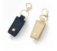 (As show, One size) Portable Empty Travel Bottle Keychain Hand Sanitizer Bottle Holder 2 Pack 1oz / 30ml Small Squeeze Bottle Refillable Containers(A) for Toiletry Shampo