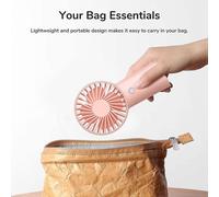 (As show, One size) Portable Fan, 4000mAh Mini Hand Fan, Small USB Rechargeable Fan [5-20H Working Time] Battery Operated Personal Fan with 3 Speeds for Outdoor/Office-Pi