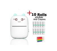 (As show, One size) Portable Photo Printer, Wireless Bt Mini Instant Photo Printer, With 10 Rolls Of Thermal Paper, For Photo Memo Labels