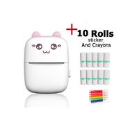 (As show, One size) Portable Photo Printer, Wireless Bt Mini Instant Photo Printer, With 10 Rolls Of Thermal Paper, For Photo Memo Labels