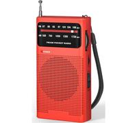 (As show, One size) Portable Radio, AM(MW)/FM Battery Operated(AA) Radio, Pocket Transistor Radio with Excellent Reception, Excellent Sound Quality, Portable Mini Radio