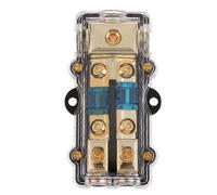 (As show, One size) Power Distribution Block (2 Way) 4/8 AWG Gauge Fuse Holder Distribution Block 4 Gauge in to (2) 8 G