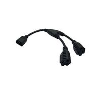 (As show, One size) Power Extension Cord, C14 to 2X5-15R American Power Conversion Cord for Laptops, Electric Kettles