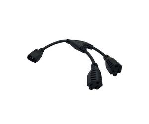 (As show, One size) Power Extension Cord, C14 to 2X5-15R American Power Conversion Cord for Laptops, Electric Kettles
