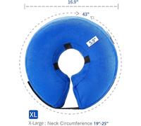 (As show, One size) Protective Inflatable Collar For Dogs And Cats - Soft Pet Recovery Collar Does Not Block Vision E-Collarx-Large (Pack Of 1)