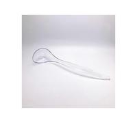 (As show, One size) Punching Spoon, Plastic, 34cm Clear Drop-Resistant Long Handled Soup Spoon Ingredient Measuring Spoon Pearl Fruit Powder Sauce Spoon Restaurant Suppli