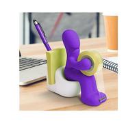 (As show, One size) (Purple) Office Supplies - Fun Tape Dispenser - Fun and Cool Office Accessory Holder with Roll of Tape, Paper Clips, Sticky Notes and Pen Included