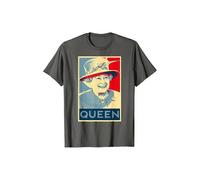 (As show, One size) Queen Elizabeth II T-Shirt Short Sleeve, Commemorating the Queen of England, Remembrance T-shirt Queen Elizabeth II clothing, Elizabeth II Memorial Co