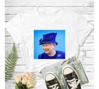 (As show, One size) Queen Elizabeth II White T-Shirt, Commemorating the death of the Queen of England, Remembrance T-shirt Queen Elizabeth II Short Sleeve, Elizabeth II C