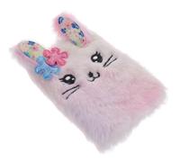 (As show, One size) Rabbit Diary for Girls Plush Plush Mini Pocket Notebook Fluffy Writing Book Journal Travel Notepad Cartoon Plush Cover Note Book