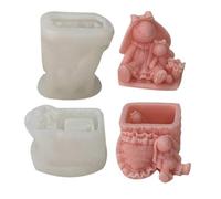 (As show, One size) Rabbits Storage Box Silicone Molds Jewelry Box Epoxys Resins Moulds Cute Animal Container Molds for Art Craft Making