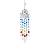 (As show, One size) Rainbow Garden Ornament, Devil's Eye, Tree of Life, Crystal Suncatcher, Charm