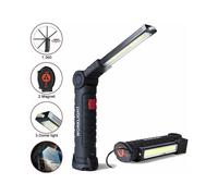 (As show, One size) Rechargeable LED work light with 800 lumens, magnetic base, 5 modes for garage, camping, emergencies, LED portable flashlight.