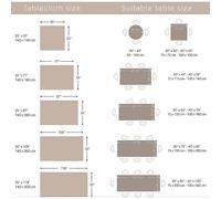 (As show, One size) Rectangular Tablecloth Anti Stain Table Cloth Linen Cotton Embroidered Tablecloth Elegant Chinese Style Printed Tablecloths (Square, 140 x 140 cm)