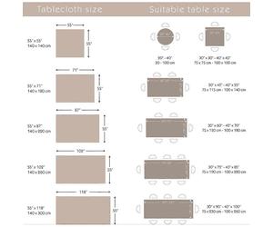 (As show, One size) Rectangular Tablecloth Anti Stain Table Cloth Linen Cotton Embroidered Tablecloth Elegant Chinese Style Printed Tablecloths (Square, 140 x 140 cm)