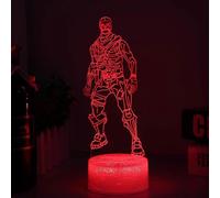 (As show, One size) Remote Control 3D Night Lights Lamp 16 Colors Changeable Vision Effect Desk Table Light Home Bedroom Dcor