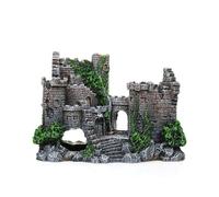 (As show, One size) Resin Aquarium Decoration, Castle Fish Hideout, Realistic Details, Aquarium Accessory