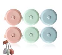(As show, One size) Retractable Tape Measure, Soft Tape Measure, Sewing Tape Measure, 6 Piece 1.5 Meter/ 60 Inch Tape Measures For Sewing, Medical And Body Measurements,