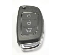(As show, One size) Rfc 3 Button Flip Key Case For Hyundai I10 I20 I40 Ix35 Santa Fe Remote Fob
