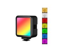 (As show, One size) RGB Camera Light, 2500K-9000K LED Video Light, Mini Dimmable Rechargeable Battery Video Light, Professional Portable Photo Lighting for Magnetic DSLR