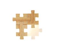 (As show, One size) Room Lighting, LED Building Block Wall Light, LED Light Fixtures, 12W, for Bedside Entrance Hallway AisleWood Color