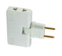 (As show, One size) Rotate Eu Plug Converter 3 In 1 Rotatable Outlet Extender 180 Degree Mini Outlet Adapter,white