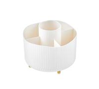 (As show, One size) Rotating Makeup Organizer, 360 Rotating Pencil Pot Makeup Brush Storage 5 Compartments Makeup Brushes Organizer