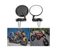 (As show, One size) Round Motorcycle Handlebar End Mirrors 7/8" 22mm, Motorbike Mirror For Street Sport Bikes Cruiser-hy