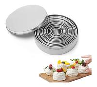 (As show, One size) Round Punch, 14 Piece Pastry Circle Mold, Ring Punch, Circle Pastry Punch for pastry Round Punch for Biscuits,bento,cakes.