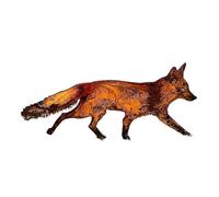 (As show, One size) Rustic Metal Fox Garden Decoration with Stakes- Animals Yard Gift compatible with Her-Birthday Gift- Art Sculptures B
