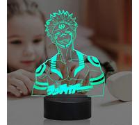 (As show, One size) Ryomen Sakuna Children Night Light Satoru Gojo 3D LED Lamp Anime USB Table Desk Lamp Bedroom Sleep Mood Decor Remote Control 16 Color 4 Flash Mode Kid