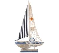 (As show, One size) Sailing Ship Model Decor Sailboat Ornament Mediterranean Nautical Boat Model
