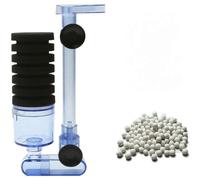 (As show, One size) SATAY Aquarium Biochemical Sponge Filter, Ultra Quiet Aquarium Air Pump Bio Sponge Fish Tank Foam Filter Comes with Spare Sponges ST-001