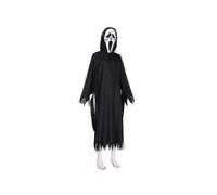 (As show, One size) Scream 6 Horror Cosplay Cloak With Mask Scary Ghostface Costume For Adults
