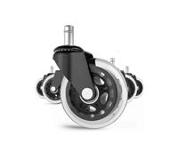 (As show, One size) Set of 4 Castors for Office Chair - Swivel Caster with Rubber Floor Protector Wheel - Does Not Mark Floors - With Silent Rolling