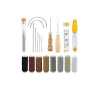 (As show, One size) Sewing for Leather Tool Leather 29Pcs Awl Drilling Needles Sewing Leather Thread Accessories Threads for Repairing Leather Hand Tools