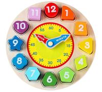 (As show, One size) Shape Sorting Clock, Wooden Developmental Toys for Kids, Early Learning Toy, Shape Sorter for Kids, Learning Toy, Gift for Boy or Girl