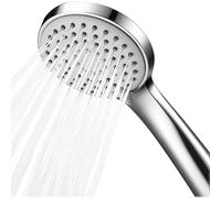 (As show, One size) Shower head hand shower high pressure water-saving 3 spray types universal shower head with pressure increase for low pressure chrome