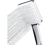 (As show, One size) Shower Head, Large Square Shower Head with One Hand Control, High Pressure Shower Head with 6 Shower Modes, Chrome