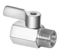 (As show, One size) Shower Head Shut Off Valve, 304 Stainless Steel Mini Ball Valve NPT Thread(1/2Inch Male x 1/2Inch Fe