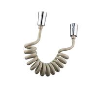 (As show, One size) Shower Hose, Foam Shower Hose with Copper Plug, Telescopic Spring Hose, Retractable Hose for Hand Shower, Toilet and Bidet (3M Grey)
