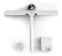 (As show, One size) Shower Squeegee With Suction Cup Holder - 28 Cm White - Window Squeegee For Bathroom - Silicone Stainless Steel Windows Hook Included Shower Accessori