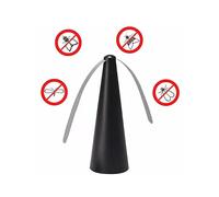 (As show, One size) Silent Repellent Fan Mosquito Repellent Fan Mute Fly Repellent Fan Fly Pest Repellent Fan Food Protector Desk Fan Silver